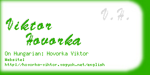 viktor hovorka business card